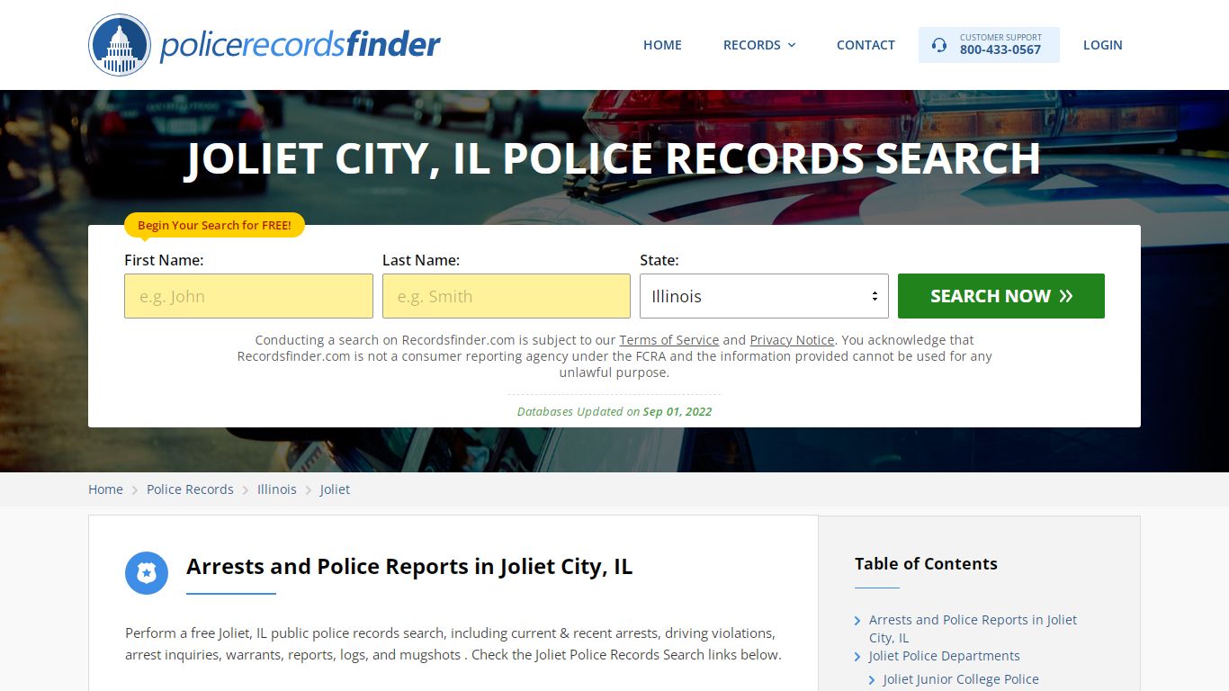 Joliet, Will County, IL Police Reports & Police Department Records